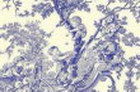 Blue Toile De Jouy Thin Canvas